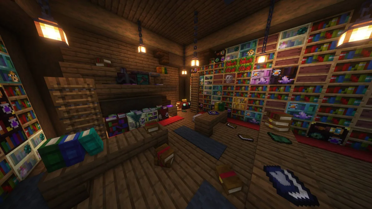 Apotheosis enchanting library, bookshelves and tomes